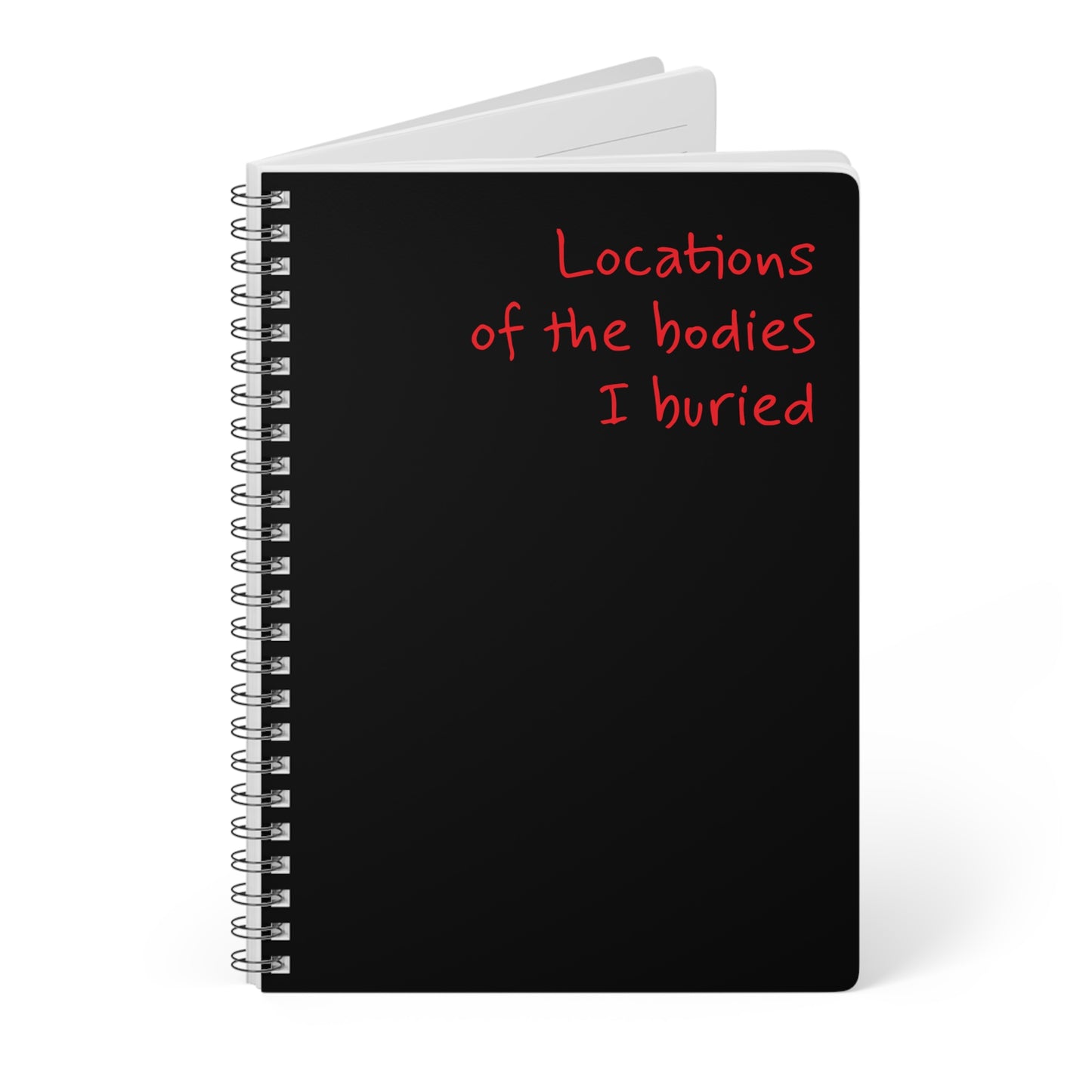 Locations of the Bodies I Buried Softcover Notebook, A5