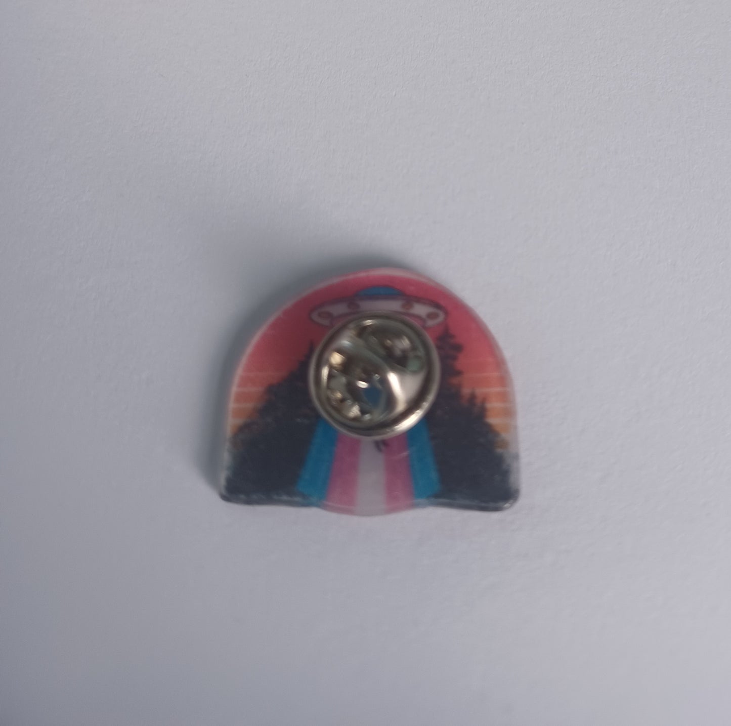 Pin Badge - Trans Flag Funny Alien