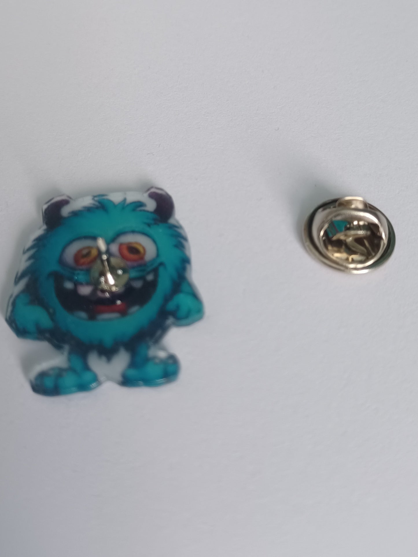Pin Badge - Silly Blue Monster