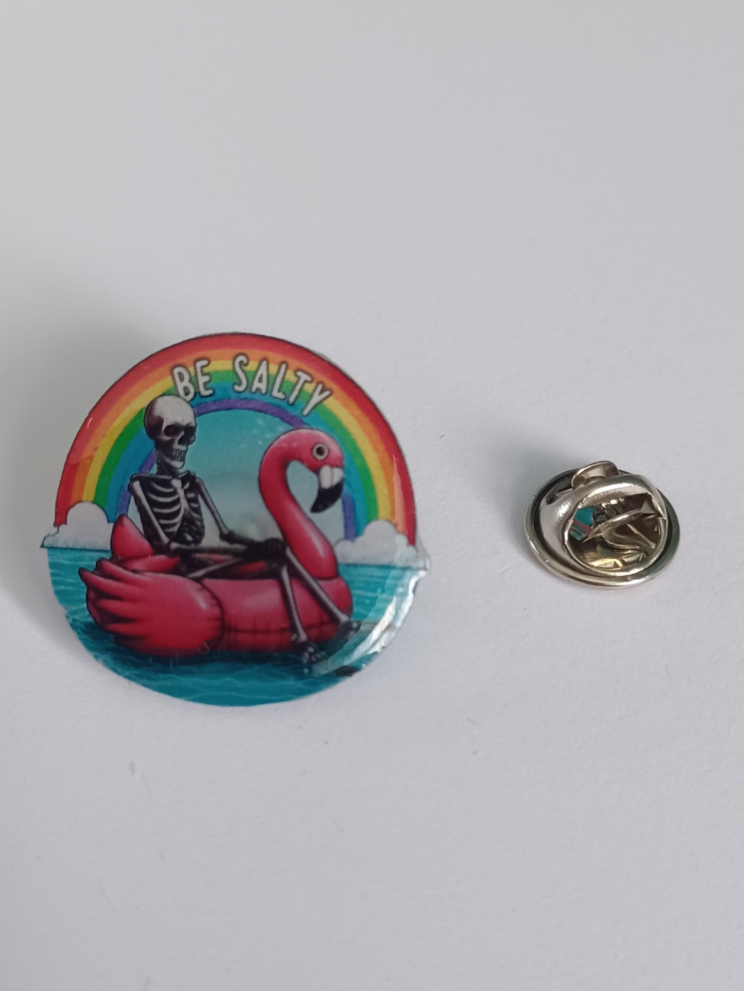 Pin Badge - Be Salty Skeleton