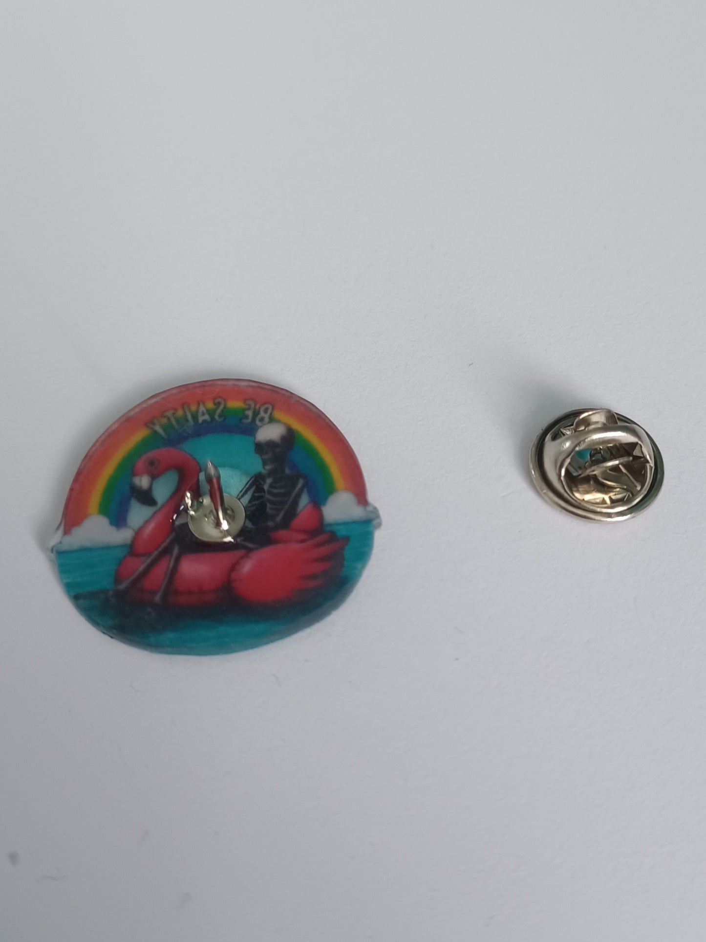 Pin Badge - Be Salty Skeleton