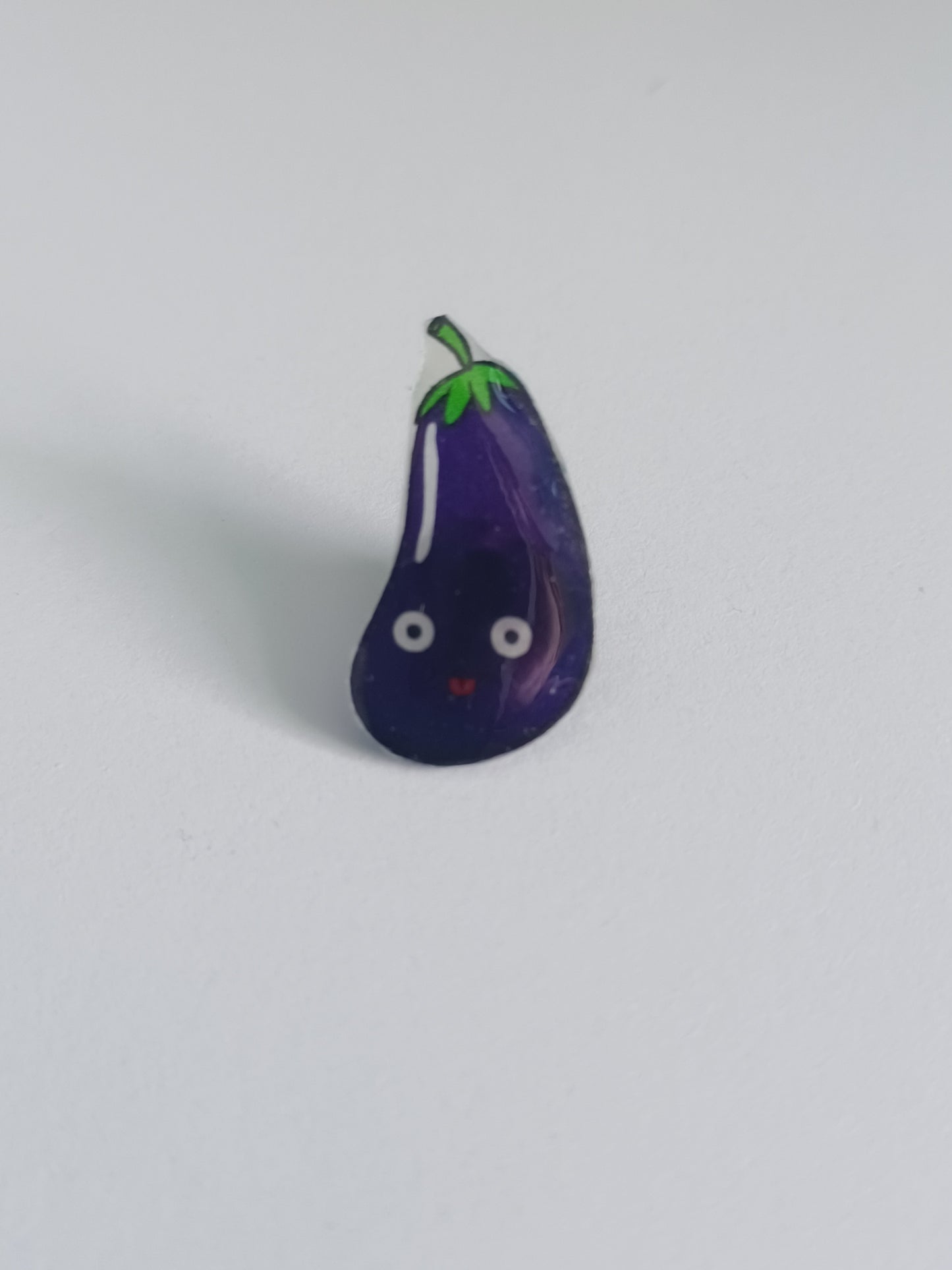 Pin Badge - Aubergine Emoji
