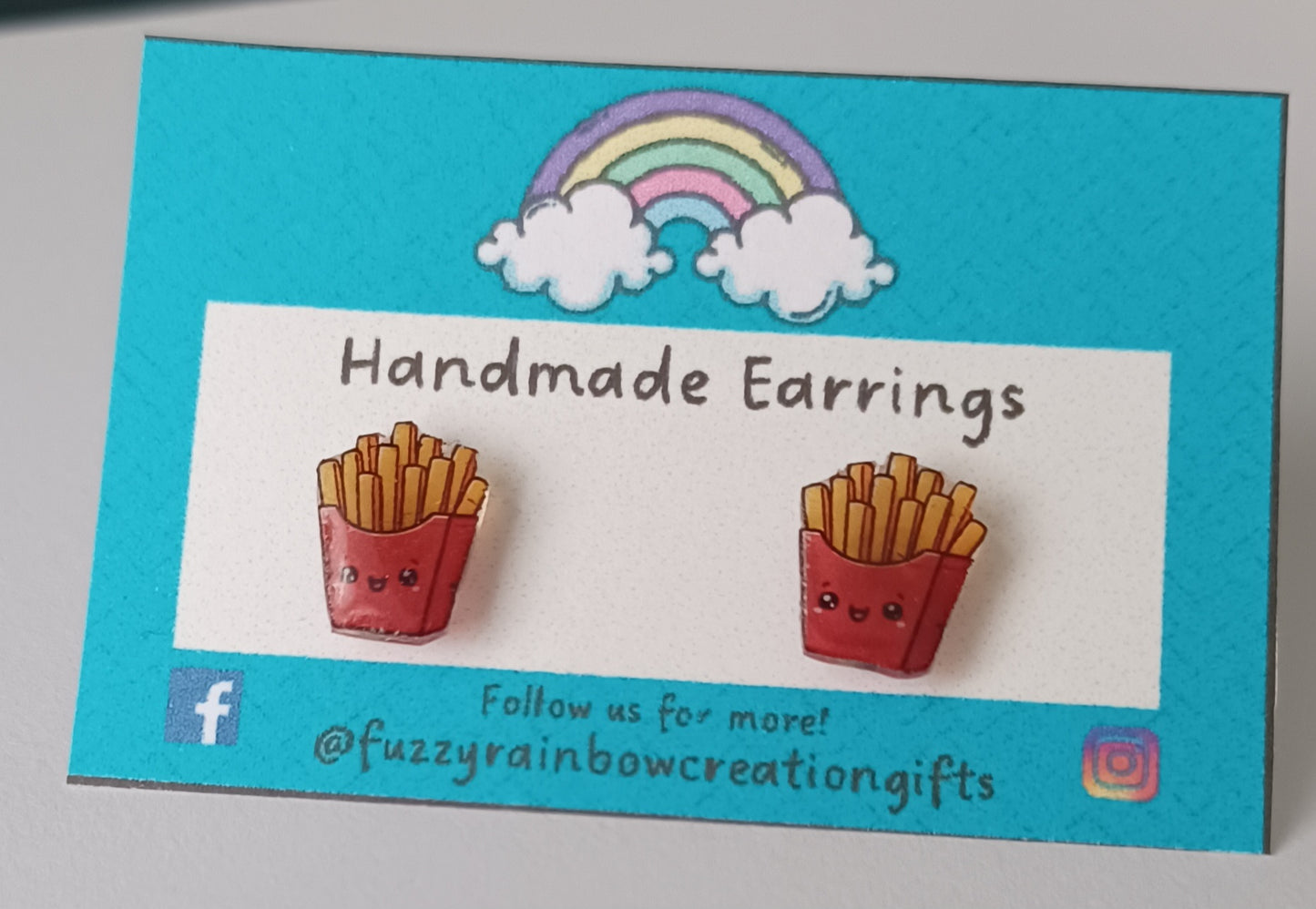 Earrings (studs) - Cute Fries