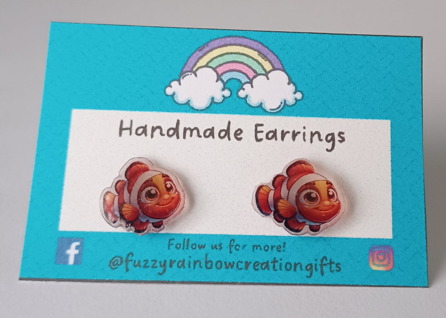 Earrings (studs) - Nemo Clownfish