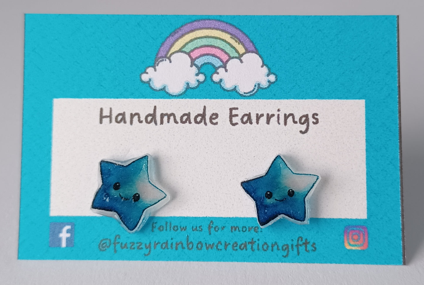 Earrings (studs) - Blue Stars