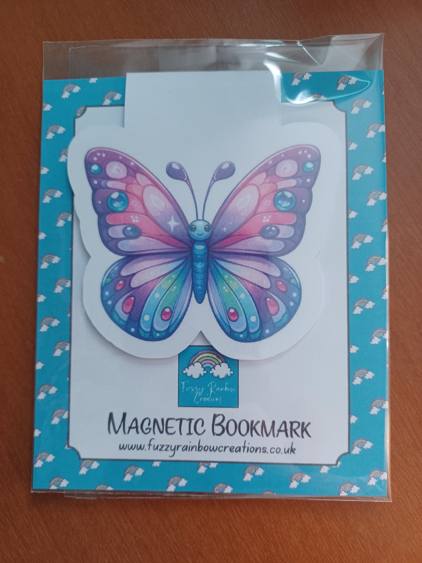 Cute Pink Butterfly Magnetic Bookmark