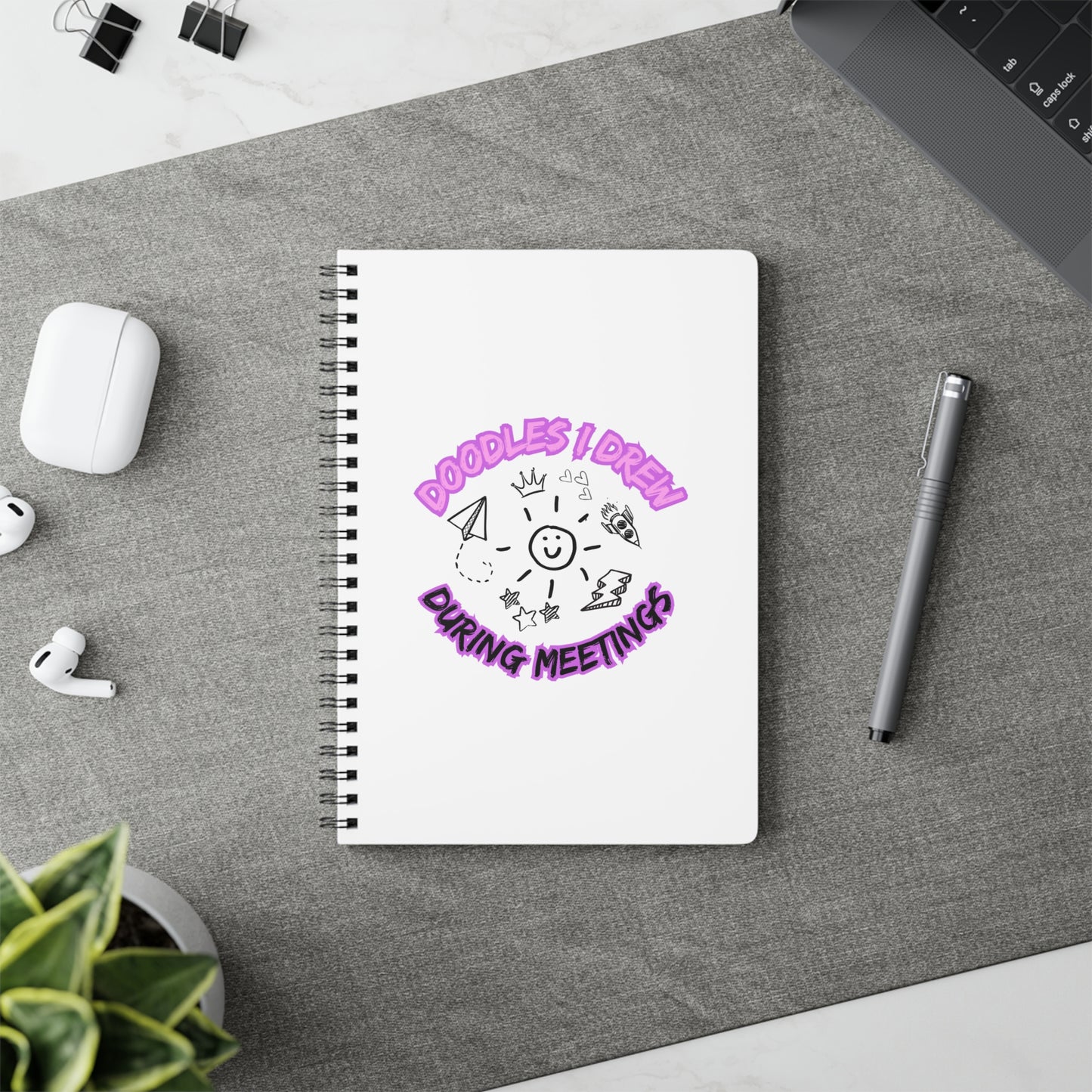 Doodles During Meetings Softcover Notebook, A5