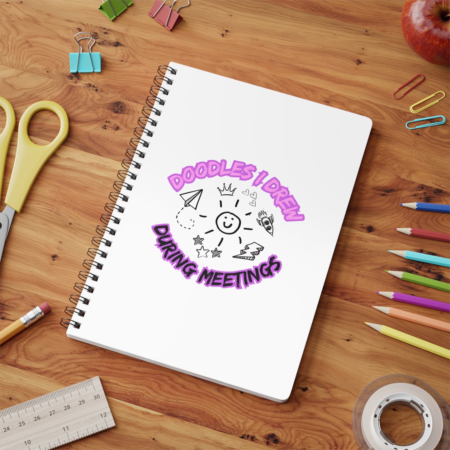 Doodles During Meetings Softcover Notebook, A5