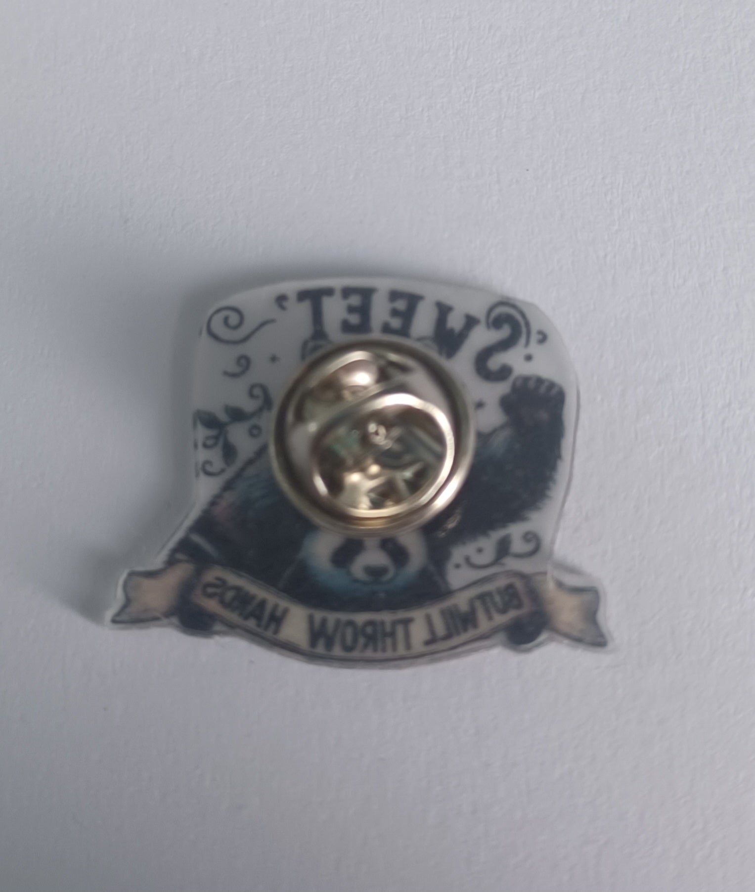 Pin Badge - Sweet But Will Throw Hands Raccoon