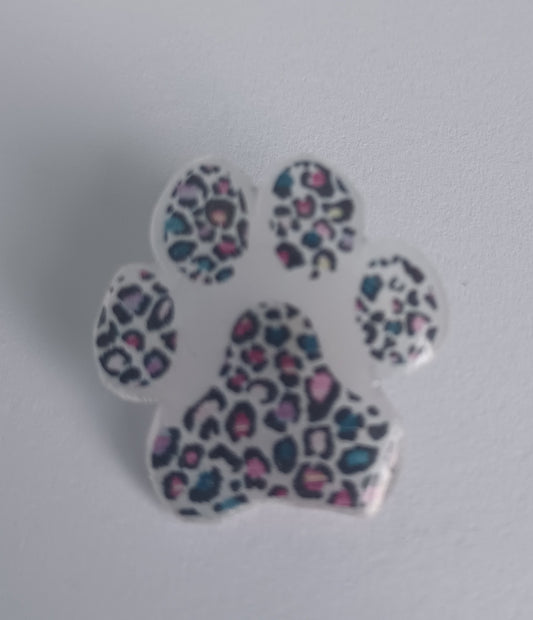 Pin Badge - Multicolour Leopard Print