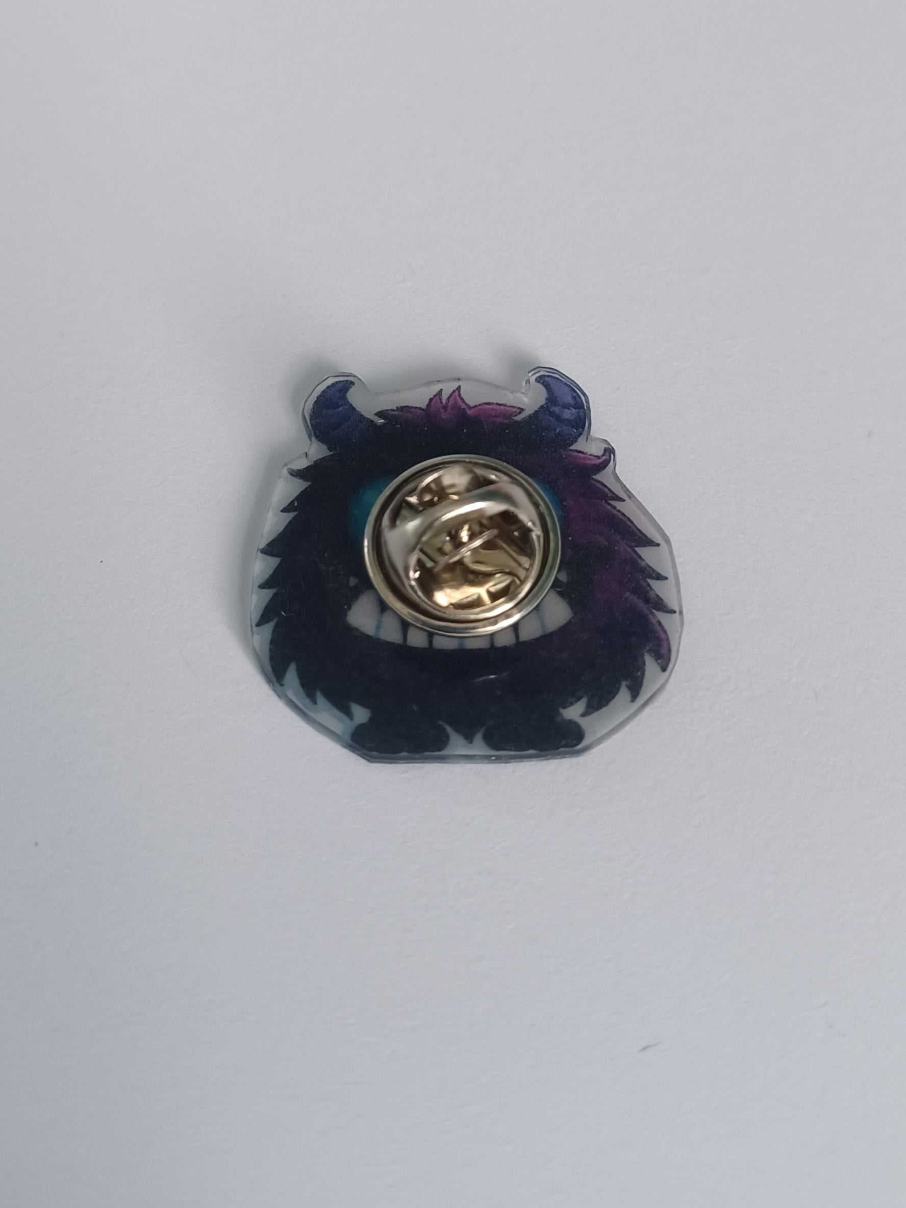 Pin Badge - Funny Purple Monster