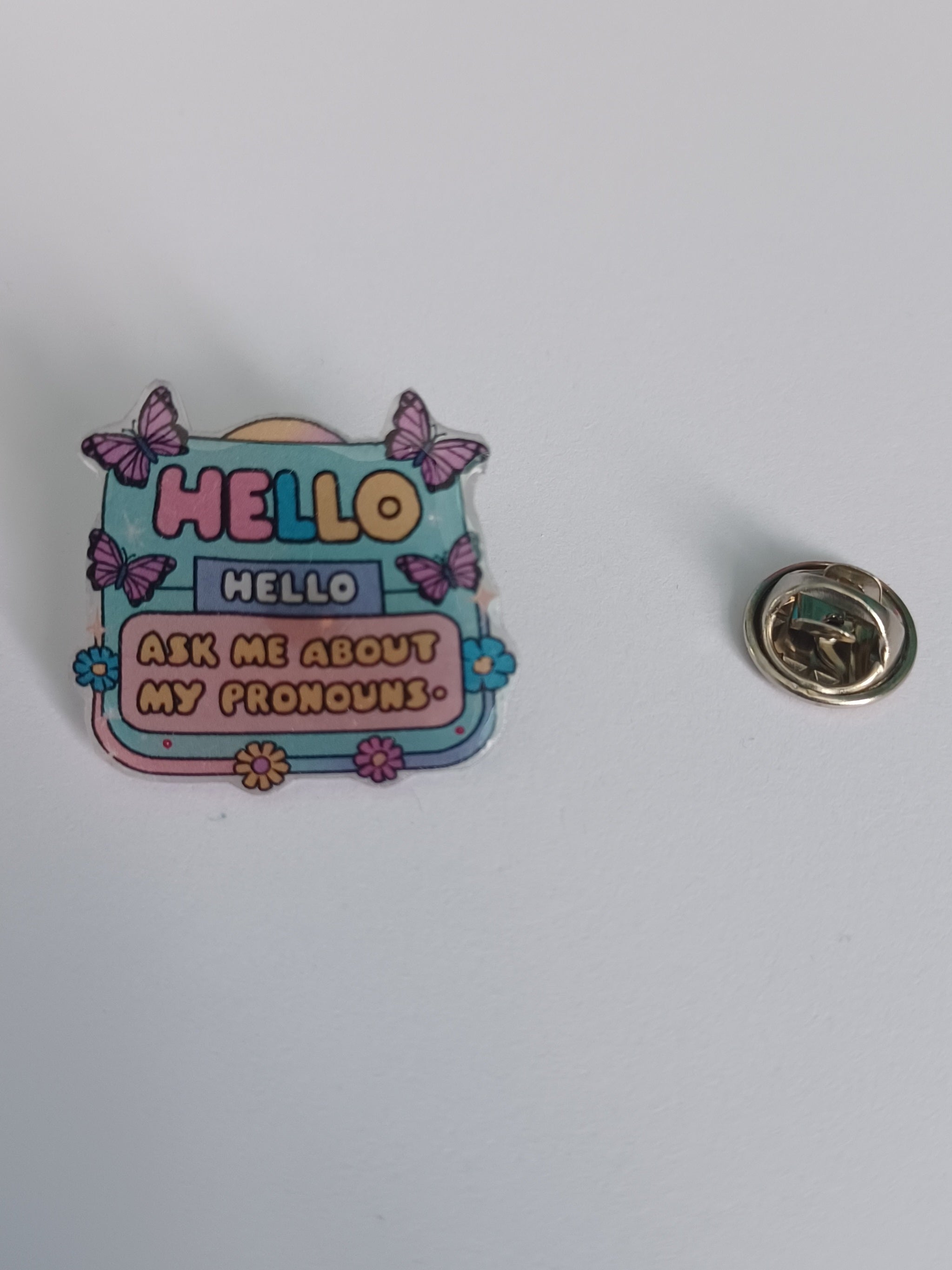 Pin Badge - Ask Me About My Pronouns
