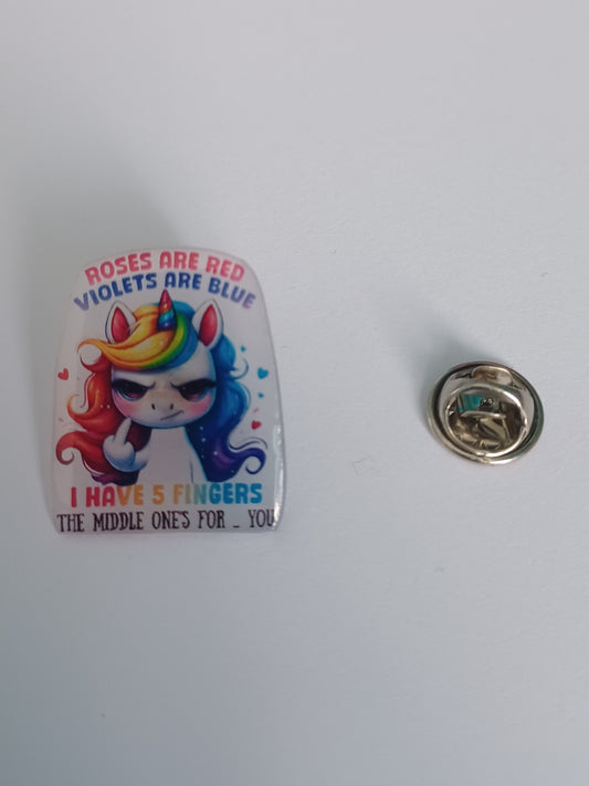 Pin Badge - Roses Are Red Sassy Pin Badge