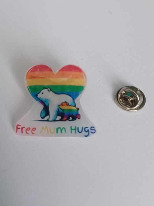 Pin Badge - Free Mum Hugs Pride