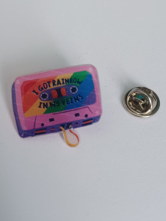 Pin Badge - I Got Rainbow in My Veins