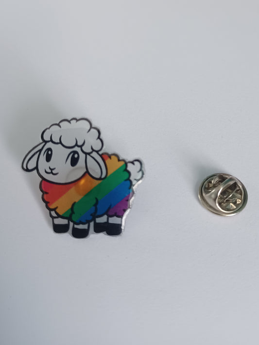 Pin Badge - Rainbow Sheep