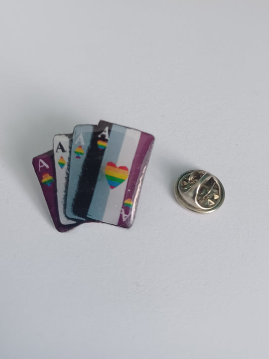 Pin Badge - Ace Flag Playing Cards