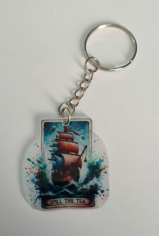 Keyring - Spill the Tea Tarot