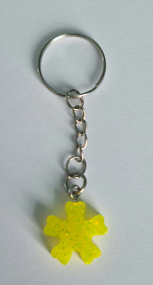 Keyring - Yellow Resin Flower