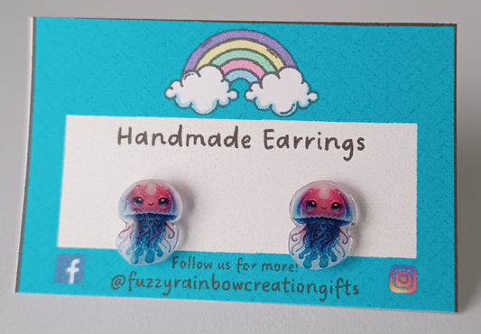 Earrings (studs) - Jellyfish