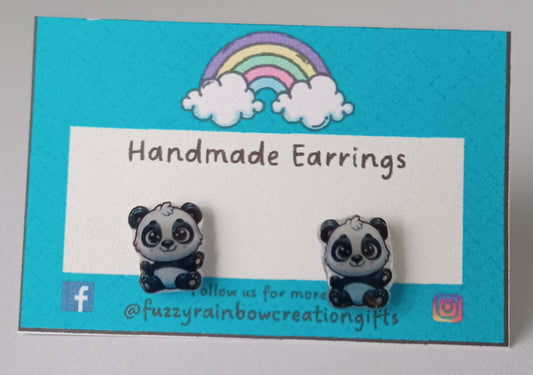 Earrings (studs) - Pandas