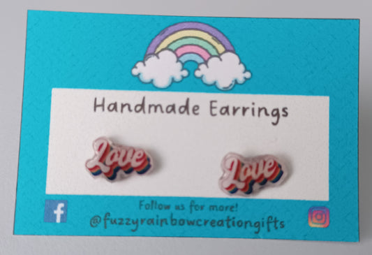 Earrings (studs) - Love