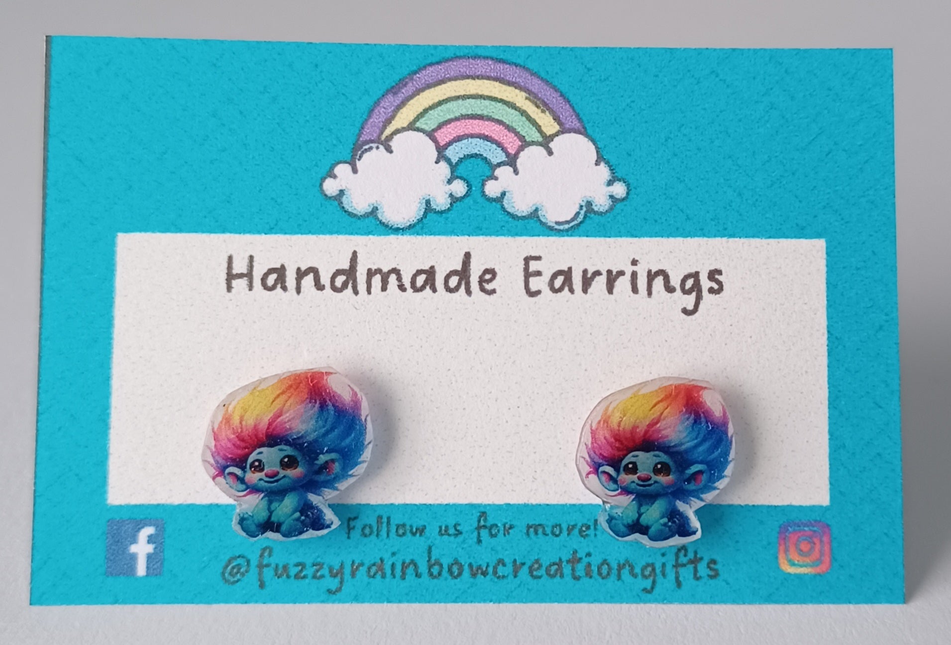 Earrings (studs) - Rainbow Trolls