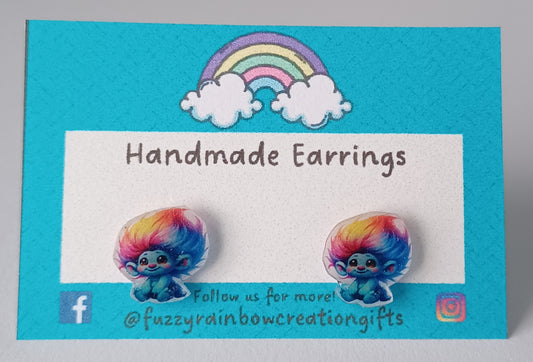 Earrings (studs) - Rainbow Trolls