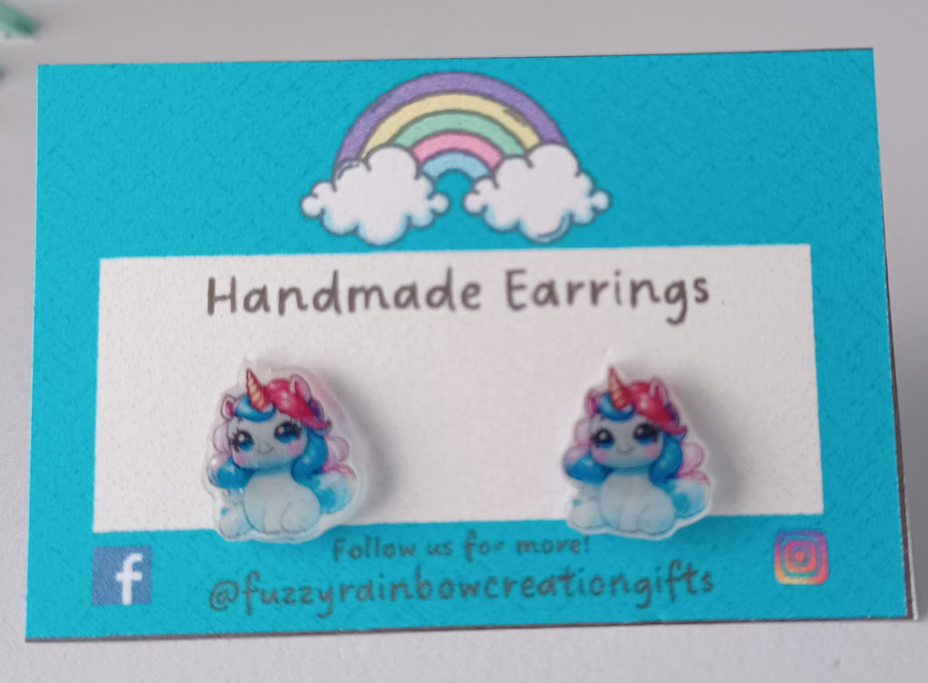 Earrings (studs) - Unicorns