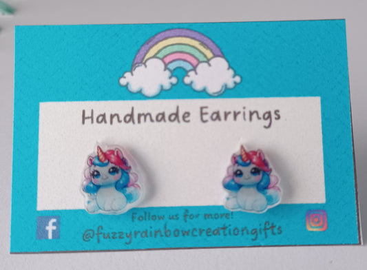 Earrings (studs) - Unicorns