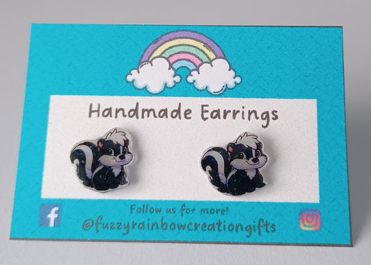 Earrings (studs) - Skunks