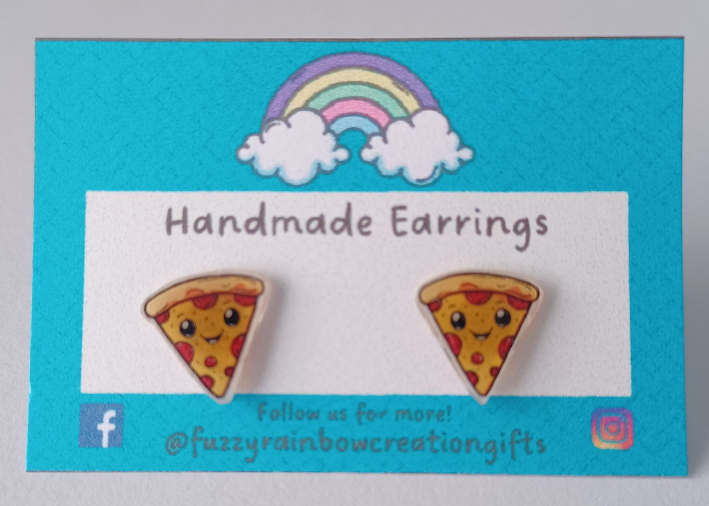 Earrings (studs) - Pizza