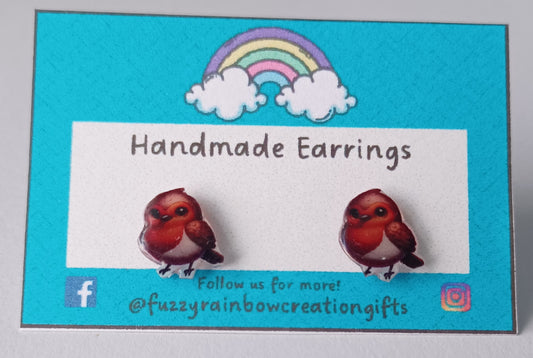Earrings (studs) - Robins