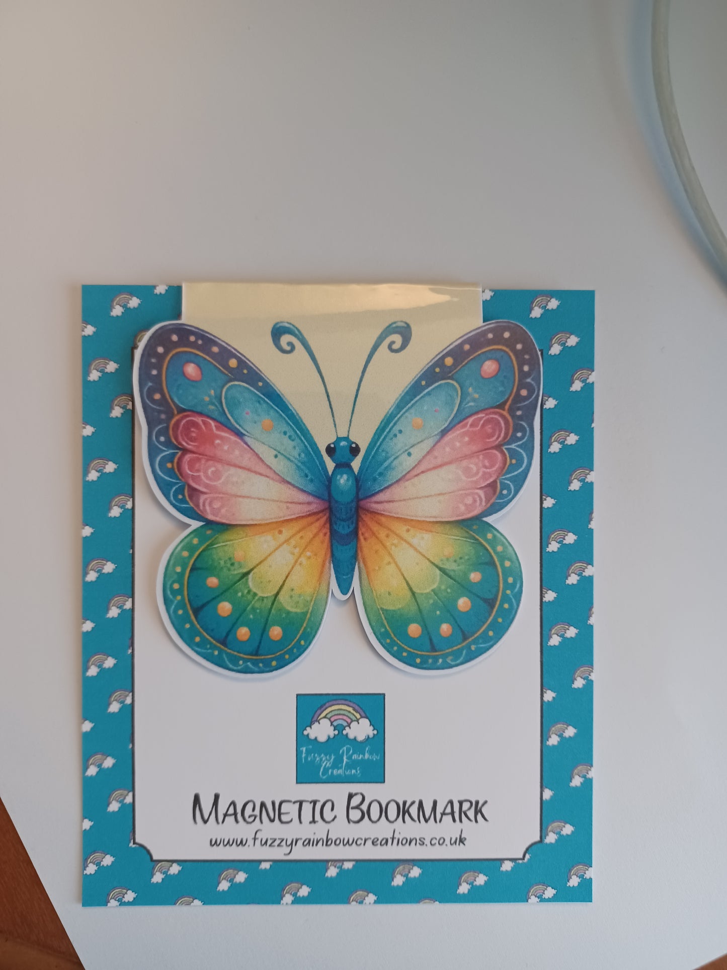 Cute Rainbow Butterfly Magnetic Bookmark