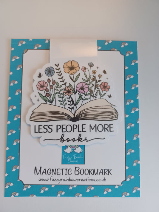 Less People, More Books Magnetic Bookmark